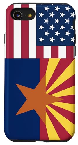 Hülle für iPhone SE (2020) / 7 / 8 Arizona and USA Flags: Americans Honor and Pride von USA Love Pride Merch