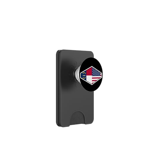 N. Carolina and USA Flags: Americans Honor and Pride PopSockets PopWallet für MagSafe von USA Love Pride Merch