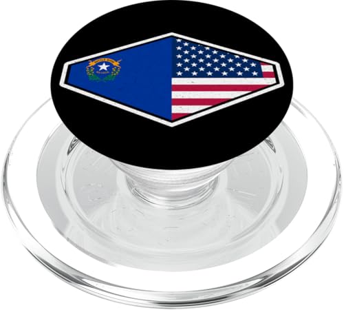 Nevada and USA Flags: Americans Honor and Pride PopSockets PopGrip für MagSafe von USA Love Pride Merch