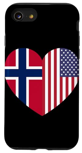 Norway and USA Flags: United in Friendship and Pride Hülle für iPhone SE (2020) / 7 / 8 von USA Love Pride Merch