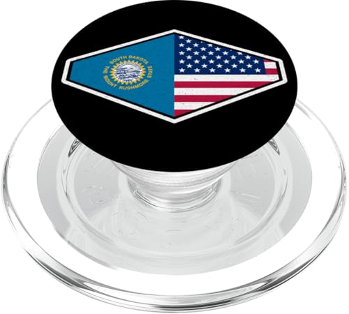 South Dakota and USA Flags: Americans Honor and Pride PopSockets PopGrip für MagSafe von USA Love Pride Merch