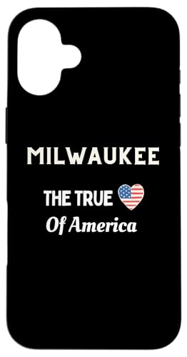 Hülle für iPhone 16 Plus Patriotische Liebe Milwaukee USA Das wahre Herz Amerikas von USA Patriotic City 4th of July