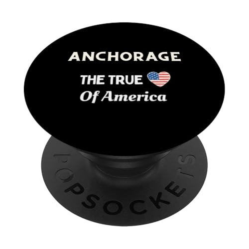 Patriotic Love Anchorage USA Das wahre Herz Amerikas PopSockets Klebender PopGrip von USA Patriotic City 4th of July