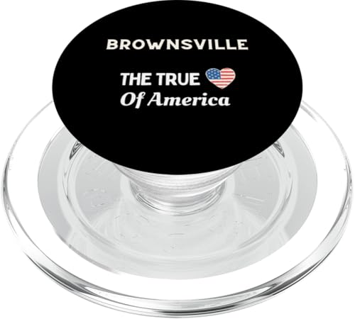 Patriotische Liebe Brownsville USA Das wahre Herz Amerikas PopSockets PopGrip für MagSafe von USA Patriotic City 4th of July