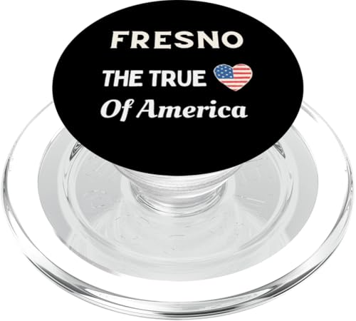 Patriotische Liebe Fresno USA Das wahre Herz Amerikas PopSockets PopGrip für MagSafe von USA Patriotic City 4th of July