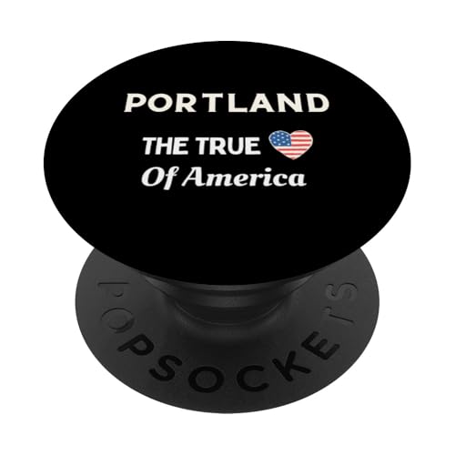 Patriotische Liebe Portland USA Das wahre Herz Amerikas PopSockets Klebender PopGrip von USA Patriotic City 4th of July