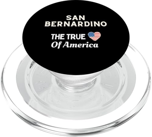 Patriotische Liebe San Bernardino USA Das wahre Herz Amerikas PopSockets PopGrip für MagSafe von USA Patriotic City 4th of July