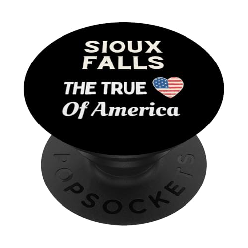 Patriotische Liebe Sioux Falls USA Das wahre Herz Amerikas PopSockets Klebender PopGrip von USA Patriotic City 4th of July