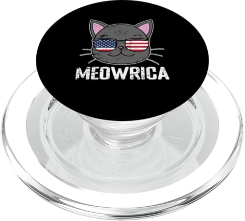 Meowrica USA Katze PopSockets PopGrip für MagSafe von USA United States America stars and stribes