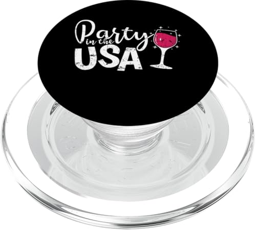 Party in den USA mit Wein PopSockets PopGrip für MagSafe von USA United States America stars and stribes