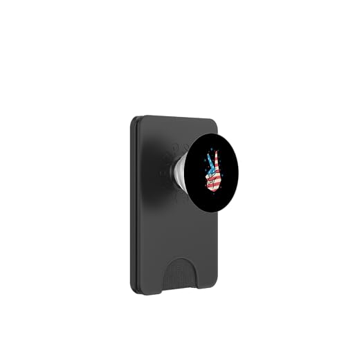 USA-Flagge Friedenszeichen PopSockets PopWallet für MagSafe von USA United States America stars and stribes