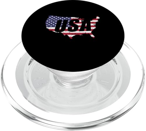 USA-Karte und Flagge PopSockets PopGrip für MagSafe von USA United States America stars and stribes