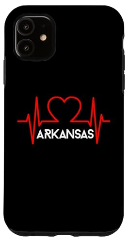 Hülle für iPhone 11 Arkansas Herzschlag USA Staaten Herz Liebe von USA states apparel