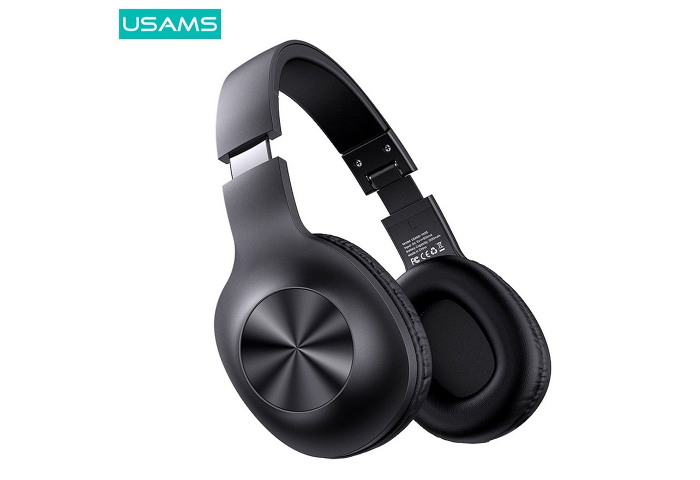 USAMS TWS On-Ear Kopfhörer Bluetooth BT 5.0 Kabellos Bluetooth-Kopfhörer (Deep-Bass-Modus, Ein-Knopf-Steuerung, Bluetooth BT 5.0, Faltbar, Pure Bass Headphones Stereo Headset HD) von USAMS