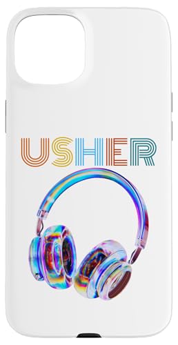 Hülle für iPhone 15 Plus USHER Hiphop Fan Musik Kopfhörer Vintage Design Herren Wome Tee von USHER Hiphop Fan Music Headphone Vintage 90s Gifts