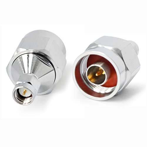 TOJOIN RF Koaxialadapter Stecker SMA Stecker auf Typ-N Stecker für RF-Kabel, Koppler für Antenne, Schinkenradio, WLAN, 2 Stück von UU TOJOIN