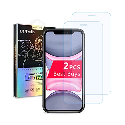 UUDaily Displayschutzfolie Kompatibel für iPhone XR/11 9H Härte Anti-Kratzer Blasenfrei Gehäusefreundlich Ultradünne HD Glas Schutzfolie Kompatibel für iPhone XR/11 2 Stück von UUDaily