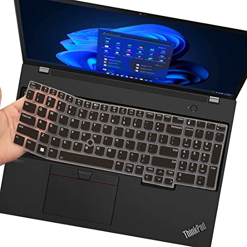 UUONDO Tastatur-Schutzhülle für Lenovo ThinkPad T16 P16s Laptop, Lenovo Thinkpad 16 Zoll (40,6 cm) (nicht für 15,6 Zoll Thinkpad) Schwarz von UUONDO