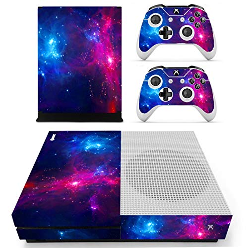 UUShop Schutzfolie für Microsoft Xbox One S, Vinyl, inkl. 2 Aufkleber für kabellosen Controller, Violett/Blau von UUShop