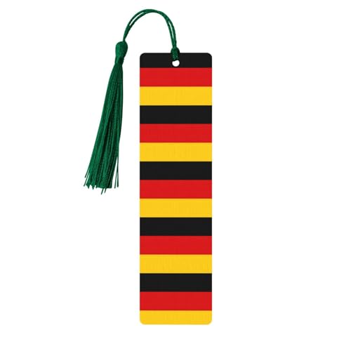 Exquisites Lesezeichen mit Deutschland-Flagge, doppelseitig, Druck in voller Breite, kann als Urlaubsgeschenk verwendet werden. von UVBDF