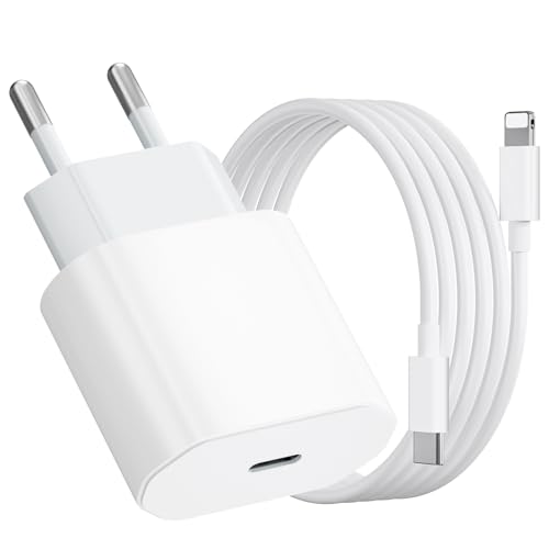 USB C Ladegerät mit iPhone Ladekabel, 20W iPhone Schnellladegerät mit Ladekabel iPhone, iPhone Ladekabel Schnellladekabel for iPhone 14/13/ 12/11/ X/ 8/7 von UWECAN