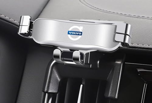 UYTKTN Handyhalterung Auto für Volvo S90/V90 2016-2023, 360° Drehbar Multifunktionale Handy KFZ Halterungen, Stabiler Unterstützung Verstellbarer Autohalterung,B Silver von UYTKTN
