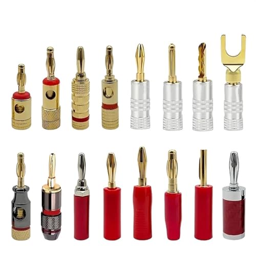 10/20 Stücke Banana Stecker Stecker Jack Vergoldet Audio Lautsprecher 4 MM Bananenstecker(Cx10) von UYUUBNK