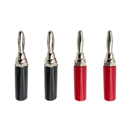 10/40/200Pcs 4mm Überzug Adapter Draht Kabel Audio Banana Nickel/Chrom Lautsprecher Stecker(40 Red) von UYUUBNK