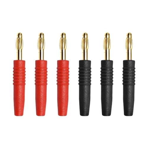 20 Stücke 2mm Bananenstecker Bananenstecker Stecker Rot Schwarz Audio Draht Kabel Anschlüsse Lautsprecher(20 Red) von UYUUBNK