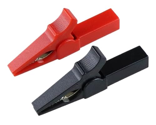 Batterie Test Clip 55MM HV Alligator Clip for Banana 4mm Multimeter Stift Kabel Sonden Krokodil Clip Batterie Auto Auto(1pcs red) von UYUUBNK