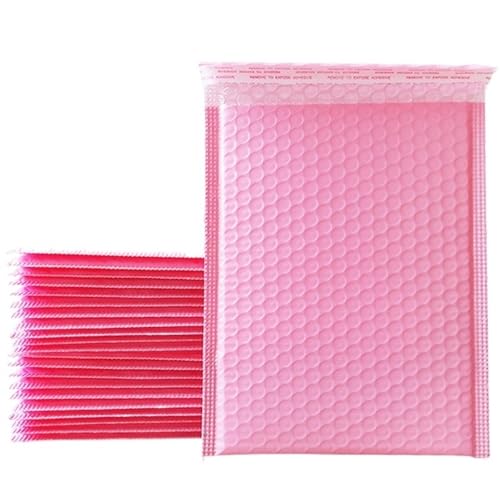 Gepolsterte Umschläge, 100 Stück Briefumschläge, Kleinunternehmensbedarf, Luftpolsterversand, Polyversand, Versandpaket, Verpackung, Verpackungsbeutel, gepolsterte Umschläge(100pcs pink,11 * 15cm) von UZAMIRLEX