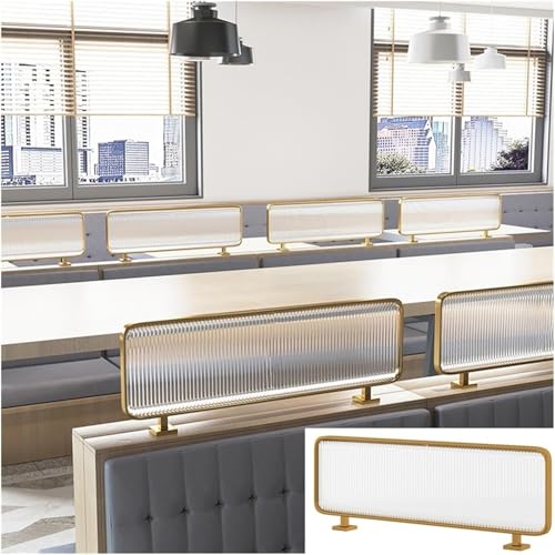 Trennwand, Sichtschutz, Sichtschutz für den Schreibtisch, für Restaurants mit Streifen (Gold, 60 x 100 cm/262 x 39,37 Zoll) von UZAMIRLEX