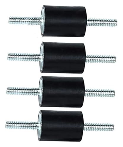 UZAMIRLEX Anti-Vibrations-Isolatorbuchse, 4 Stück Gummi-Vibrationsisolator-Halterungen, 2 Gewindebolzen M8 x 23 mm Gummi-Stoßdämpfer for Schweißmaschine, Wasserpumpen-Absorberbolzen(M8 30x20mm) von UZAMIRLEX