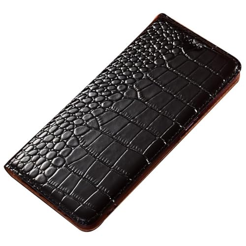 Hülle Für Samsung Galaxy S24 Ultra/S24 Plus/S24 Echtes Leder Shell rutschfest Case Rundumschutz Hülle Mit Cartes Fentes (Schwarz,S24 Plus) von UZQFSGXA