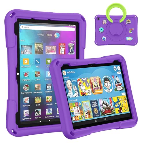 Tablet-10-Hülle und Schutzhülle für Kinder, kompatibles Modell 2023, nicht für iPad/Samsung/Onn Tab, Ubearkk rutschfest, stoßfest, Violett von Ubearkk