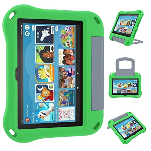 Ubearkk Tablet-8-Schutzhülle und Schutzhülle für Kinder, leicht, stoßfest, kinderfreundlich, mit Griff, Ständer (12. Generation, Version 2022), Grün von Ubearkk