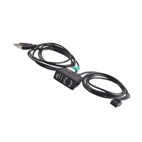 Ubxvamm In USB-Schalter-Anschluss mit USB-Kabel und 10-poligem Kabel für E46 1999-2006 320ci 320cic 323cic Adapter von Ubxvamm