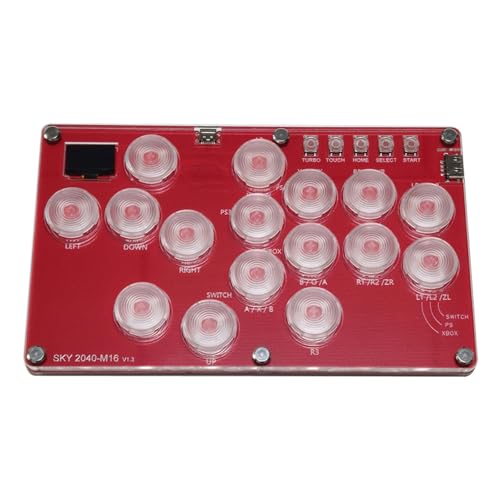 Ubxvamm SKY2040 16 Key Fight Stick Controller Mechanische Taste für PC Konsole Schnell Responsive Gaming Tastatur von Ubxvamm