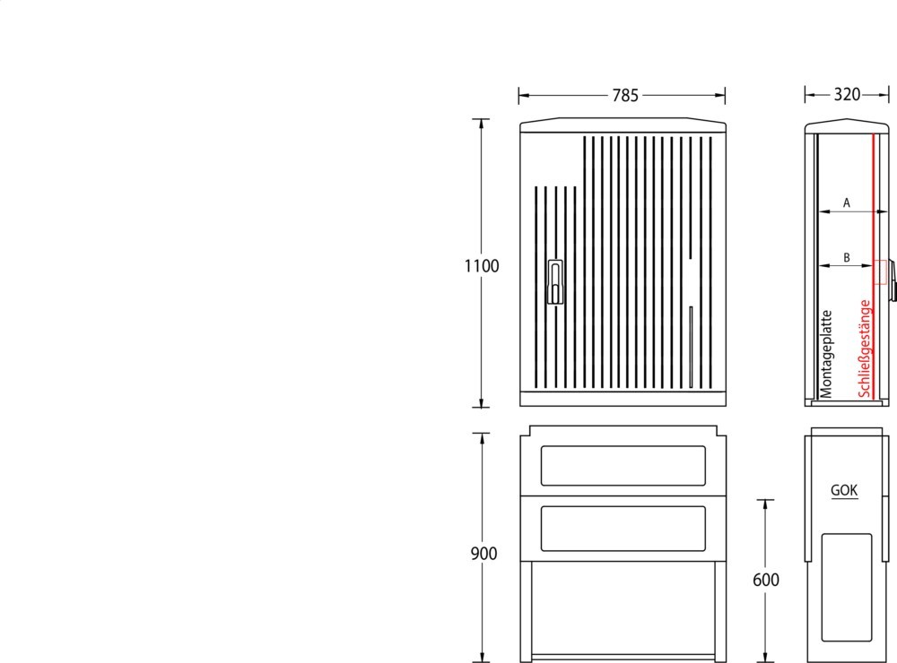 uesa Normschrank IP44 A100-M-1100 Uesa 6010-0101.53 von Uesa