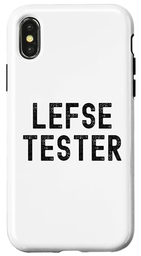 Hülle für iPhone X/XS Lefse Tester lustig Norweger Leckerli Midwestern Witz Vintage von Uff Da Apparel Co.