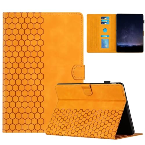 Hülle für Lenovo Tab M11 2024 (TB-330FU/TB-331FC) Tablette Case Tasche Leder Geprägte Blume Brieftasche Schutzhülle Standfunktion Flip Cover Hülle für Lenovo Tab M11 2024 (TB-330FU/TB-331FC) gelb von Ufgoszvp