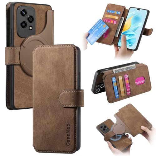 Hülle für Samsung Galaxy S23 FE, Slim Flip Handyhülle Etui Lederhülle mit Kartensteckplatz und Magnetverschluss Leder Wallet Klapphülle Book Case Bumper Tasche für Samsung Galaxy S23 FE braun von Ufgoszvp