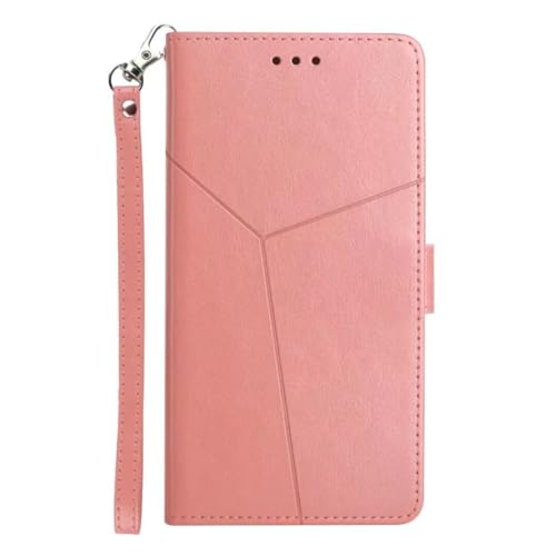 Kompatibel mit iPhone 16 Pro Hülle, Leder Tasche Handyhülle für iPhone 16 Pro Schutzhülle Flip Wallet Lederhülle mit Ständer und Kartenfächer/Magnetverschluss Rosa von Ufgoszvp