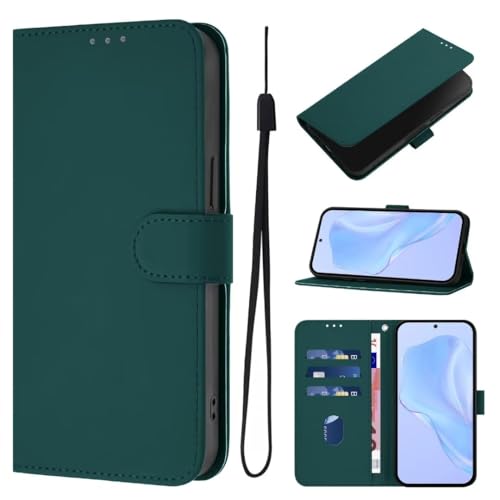 Lederhülle für iPhone 15 Pro Max Flip Hülle Wallet Case, iPhone 15 Pro Max Handyhülle PU Leder Tasche Case Kartensteckplätzen Schutzhülle Kompatibel mit iPhone 15 Pro Max schwarz grün von Ufgoszvp