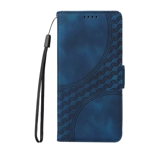 Samsung A51 Leder Handyhülle für Sony Xperia 1 VI 2024 Raster Hülle, Premium PU Leder Magnetische Automatische Brieftasche Schutzhülle Flip Handyhülle Ledertasche, blau von Ufgoszvp