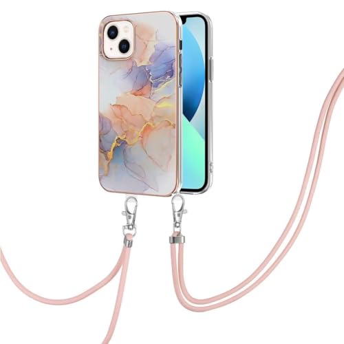 Ufgoszvp Crossbody Hülle für Samsung Galaxy A36/A56, Glänzend, Anti-Rutsch, Schlüsselband, Kordel, Stoßfest, Slim Fit, Soft Shell Bumper Marble Case Silikon Drop Schutzhülle für Samsung Galaxy von Ufgoszvp