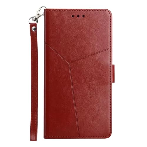 Ufgoszvp Kompatibel mit Google Pixel 9 Pro XL Hülle, Leder Tasche Handyhülle für Google Pixel 9 Pro XL Schutzhülle Flip Wallet Lederhülle mit Ständer und Kartenfächer/Magnetverschluss Weinrot von Ufgoszvp