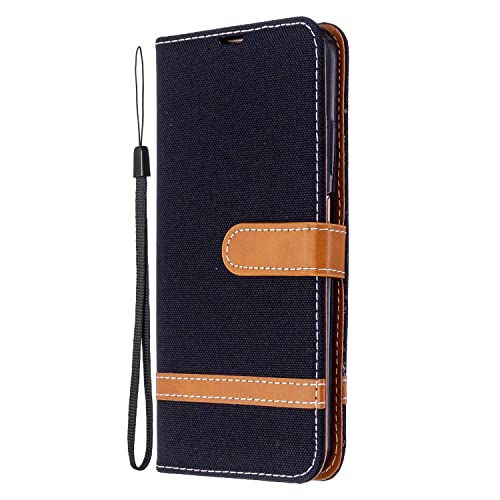 für Samsung Galaxy A55 Hülle Lederhülle Flip Handyhülle Book PU Leder Tasche Case mit Kartenfach und Magnet Ständer Schutzhülle Handytasche für Samsung Galaxy A55 Handy Hüllen schwarz von Ufgoszvp