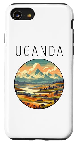 Uganda Landschaft Art Deco Hülle für iPhone SE (2020) / 7 / 8 von Uganda Everyday Tees & Gifts