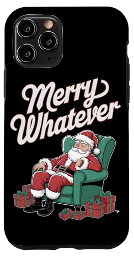 Hülle für iPhone 11 Pro Lustiger Anti-Weihnachtsmann Merry Whatever von Ugly Christmas Grumpy Xmas Kids Men Women Tees